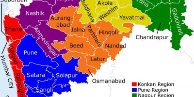 Mapa de Mumbai, Maharashtra