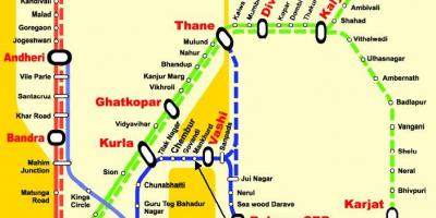 Mumbai liña central estacións mapa