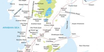 Mumbai suburbios mapa
