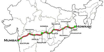 Nagpur Mumbai expresar estrada mapa