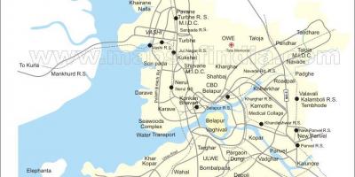 Mapa de novo Mumbai