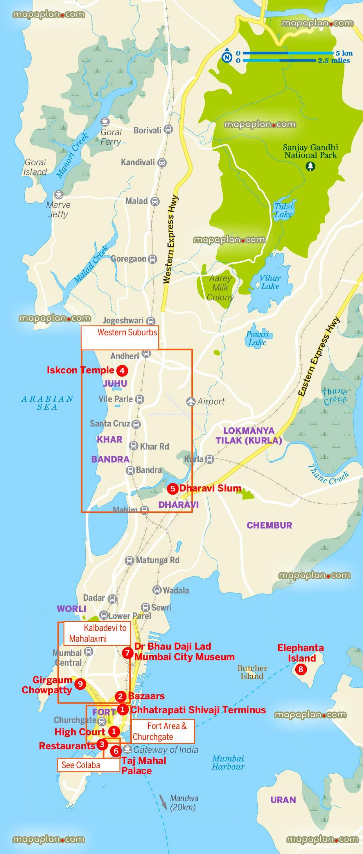 mapa de maior Mumbai