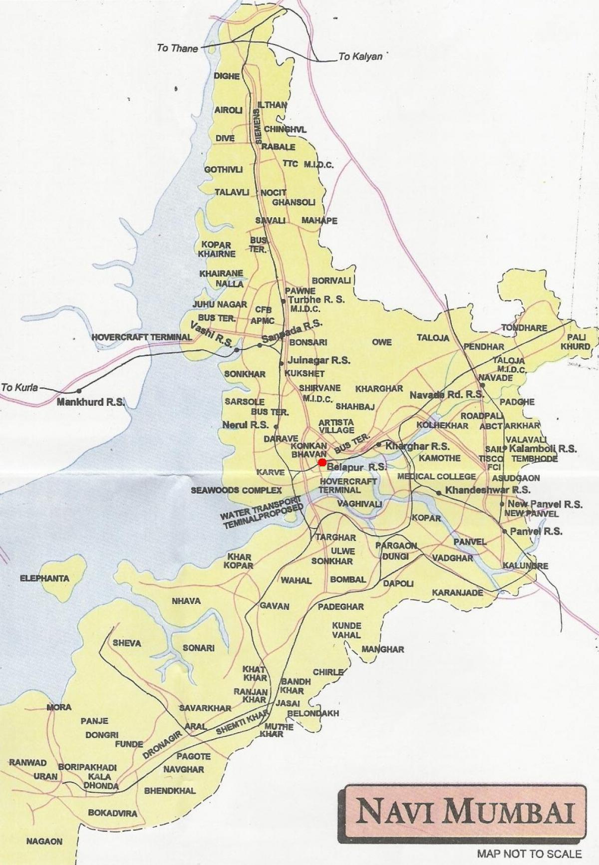 mapa de navi Mumbai cidade