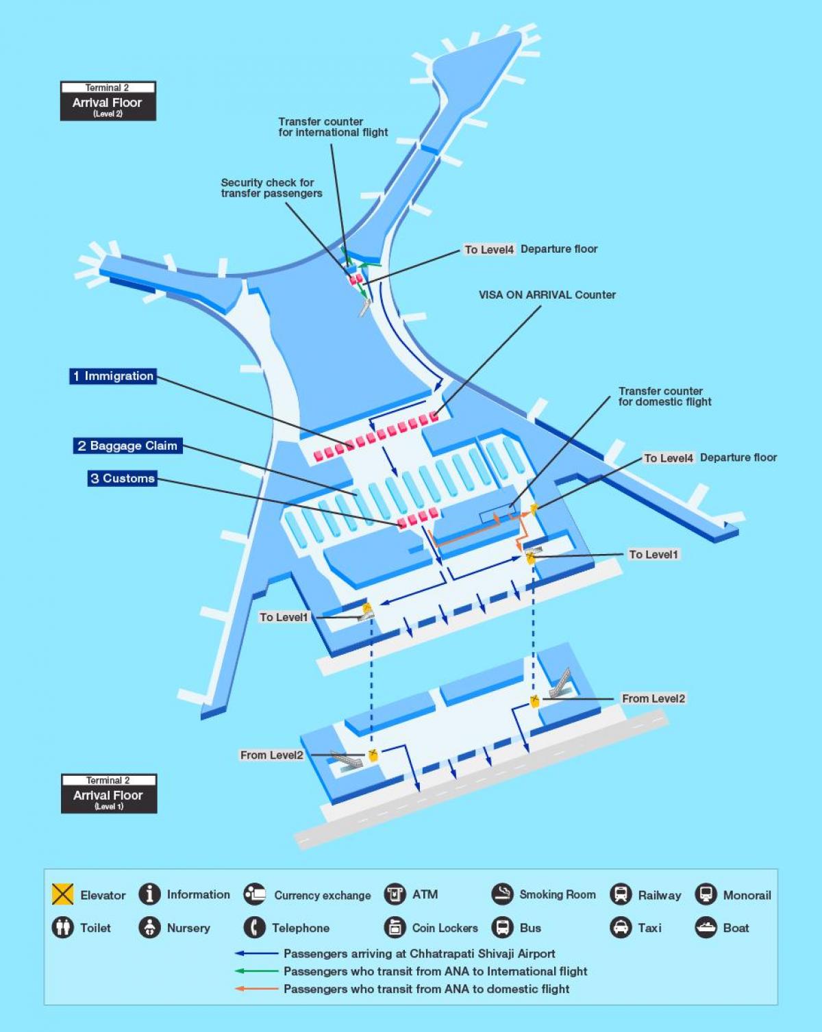 mapa de Mumbai aeroporto internacional