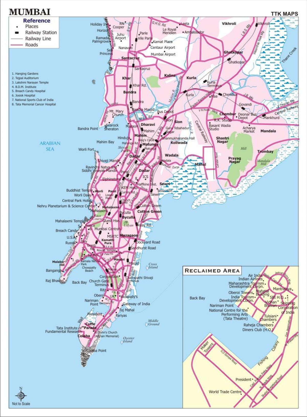 Mumbai ruta de autobús mapa