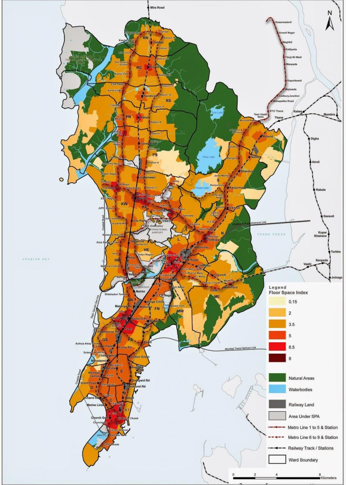 CRZ mapa de Mumbai