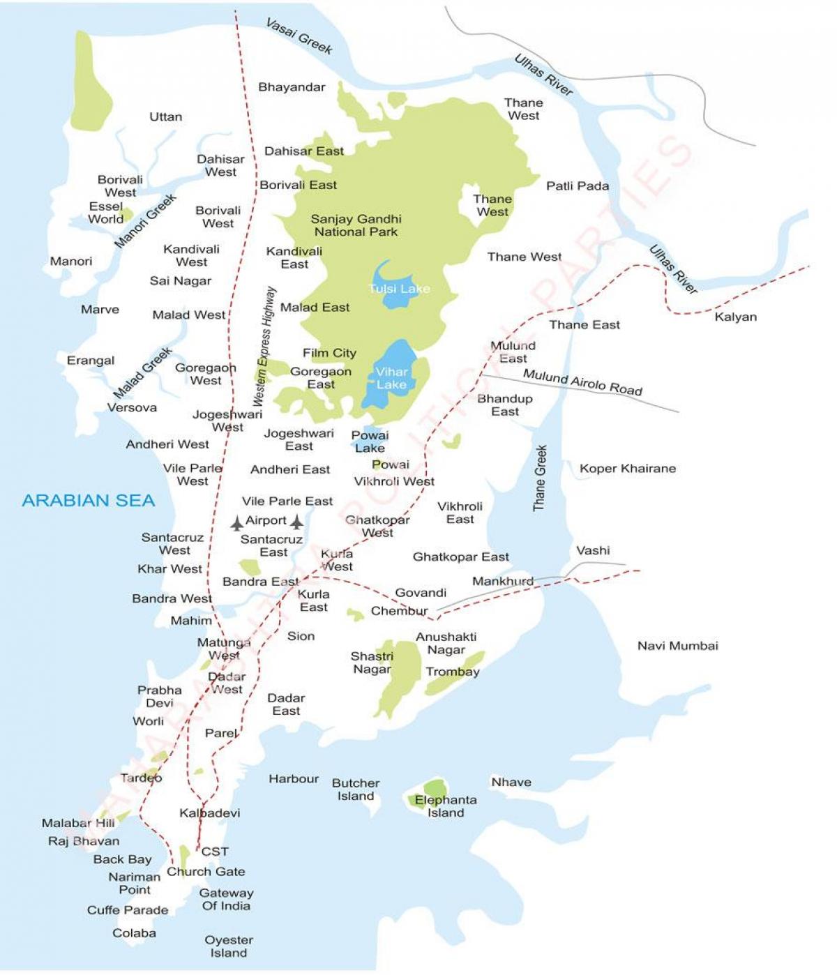 Mumbai estado mapa