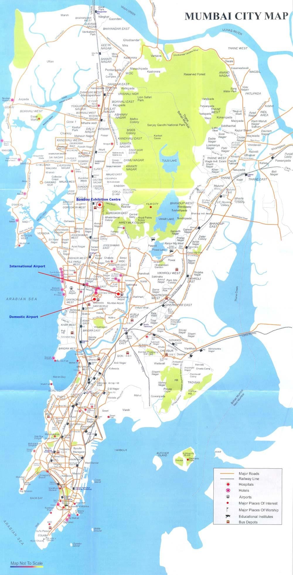 mapa de Mumbai