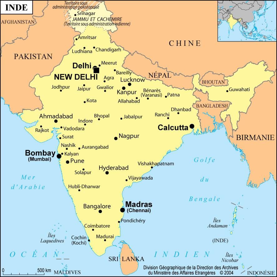 Mumbai no mapa do mundo