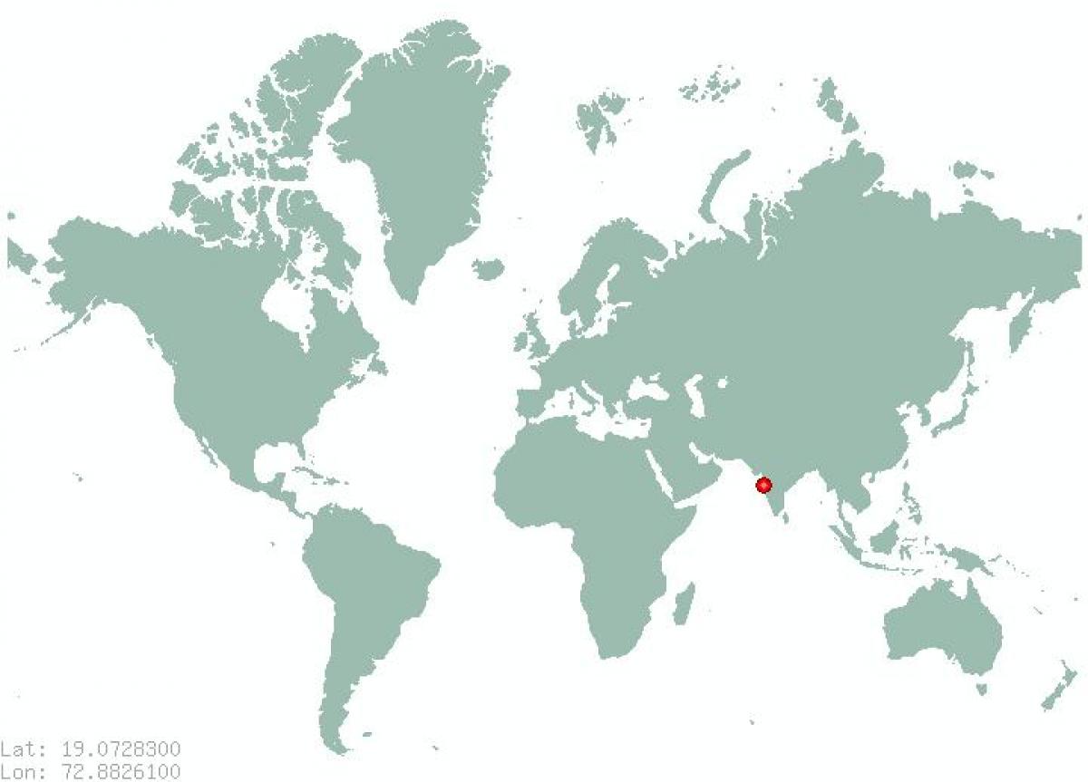 Mumbai no mapa do mundo