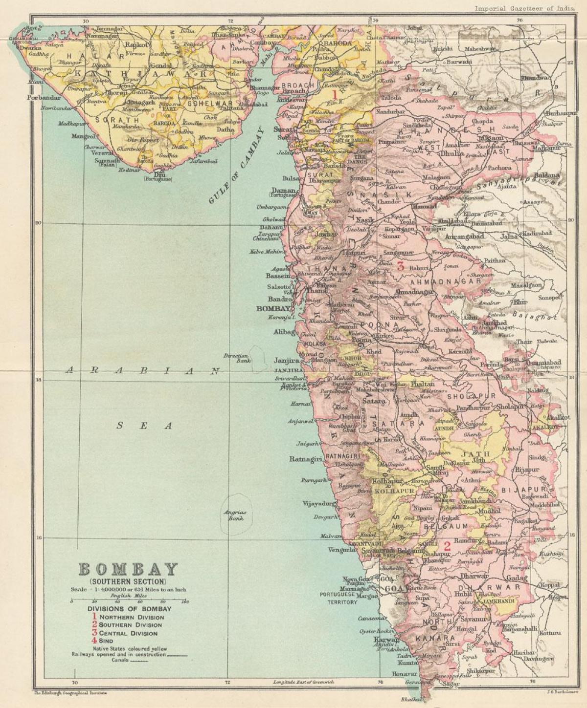 mapa de Mumbai presidencia