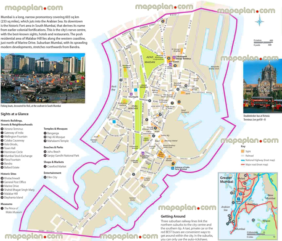 rúa mapa de Mumbai