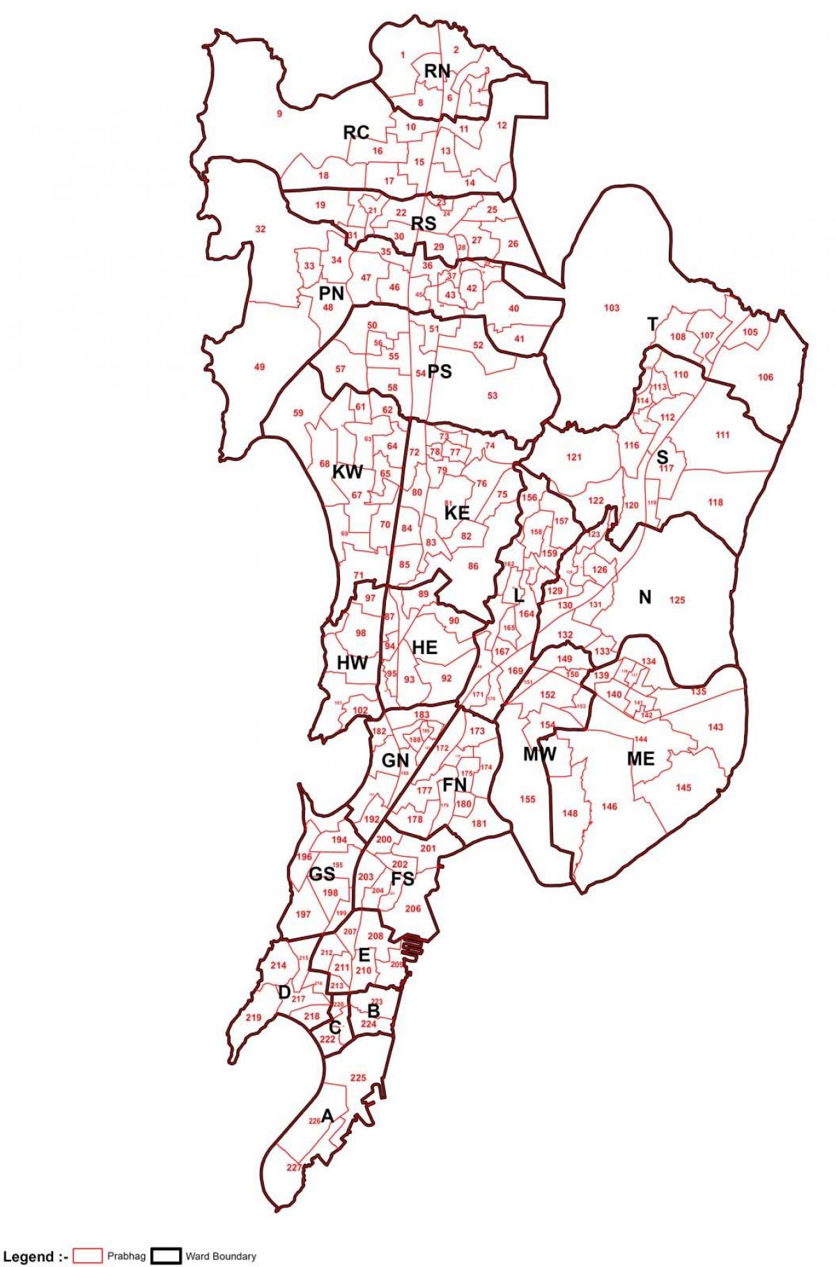 Mumbai mapa área sabio