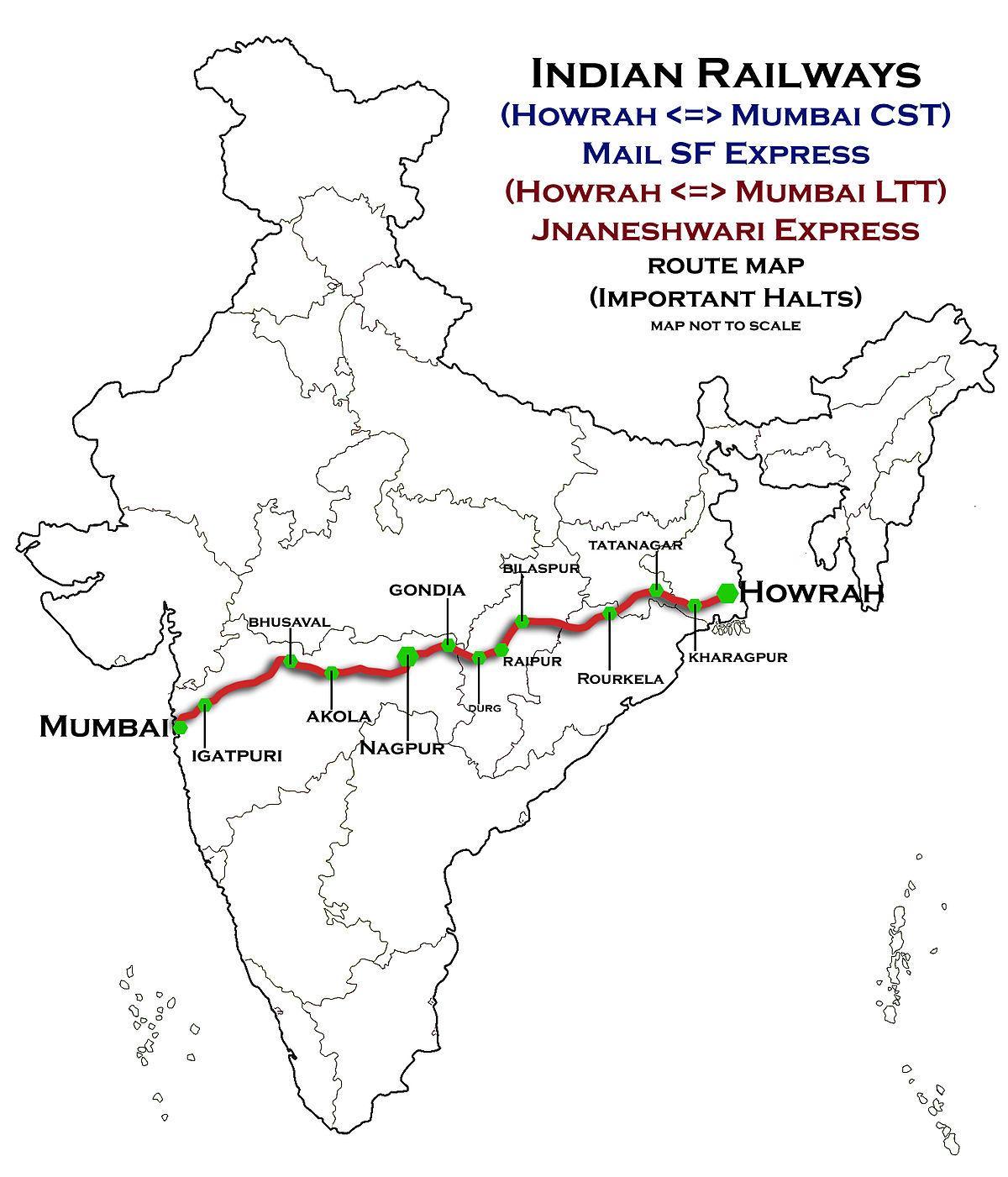 nagpur Mumbai expresar estrada mapa