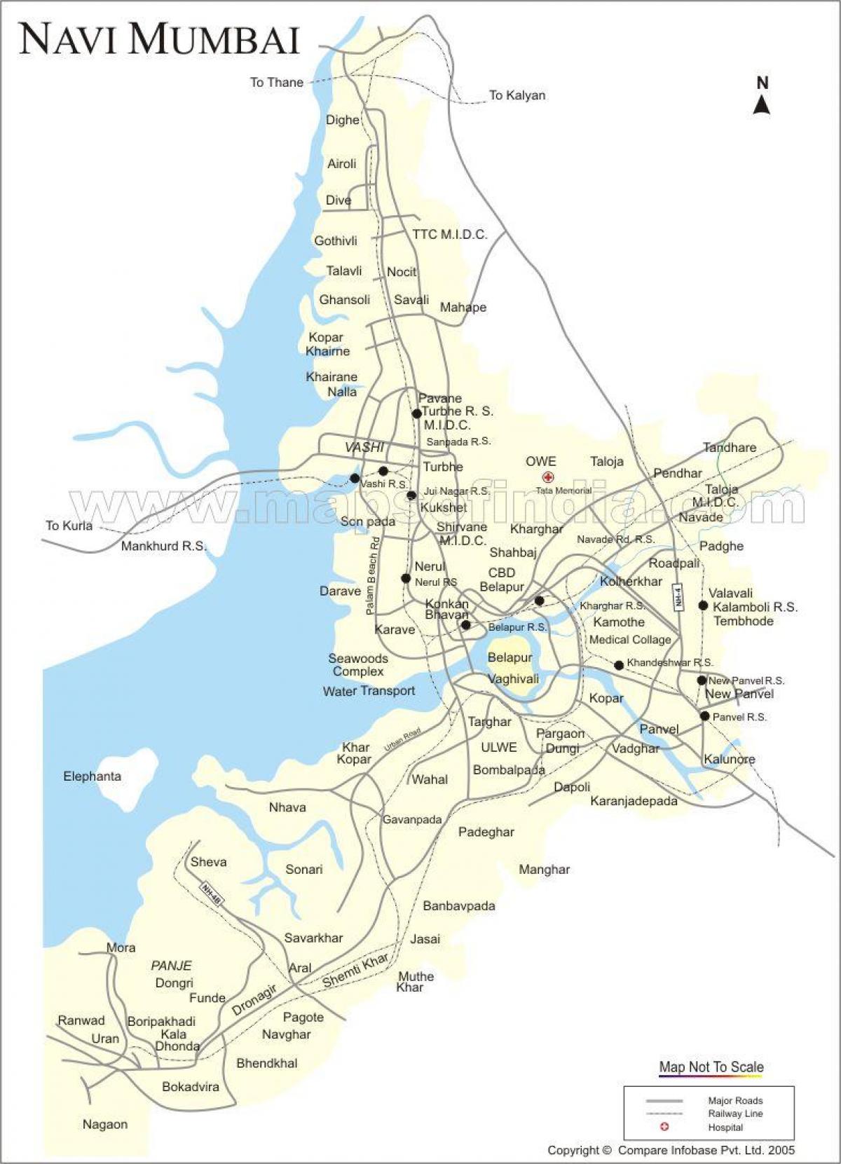 mapa de novo Mumbai