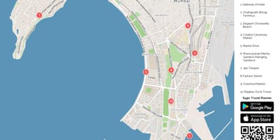Mumbai turismo mapa