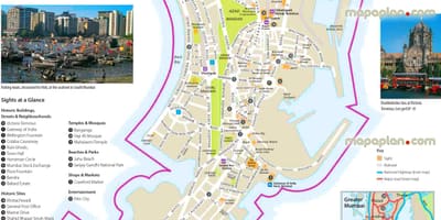Rúa mapa de Mumbai