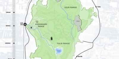 Mapa de sanjay gandhi parque nacional
